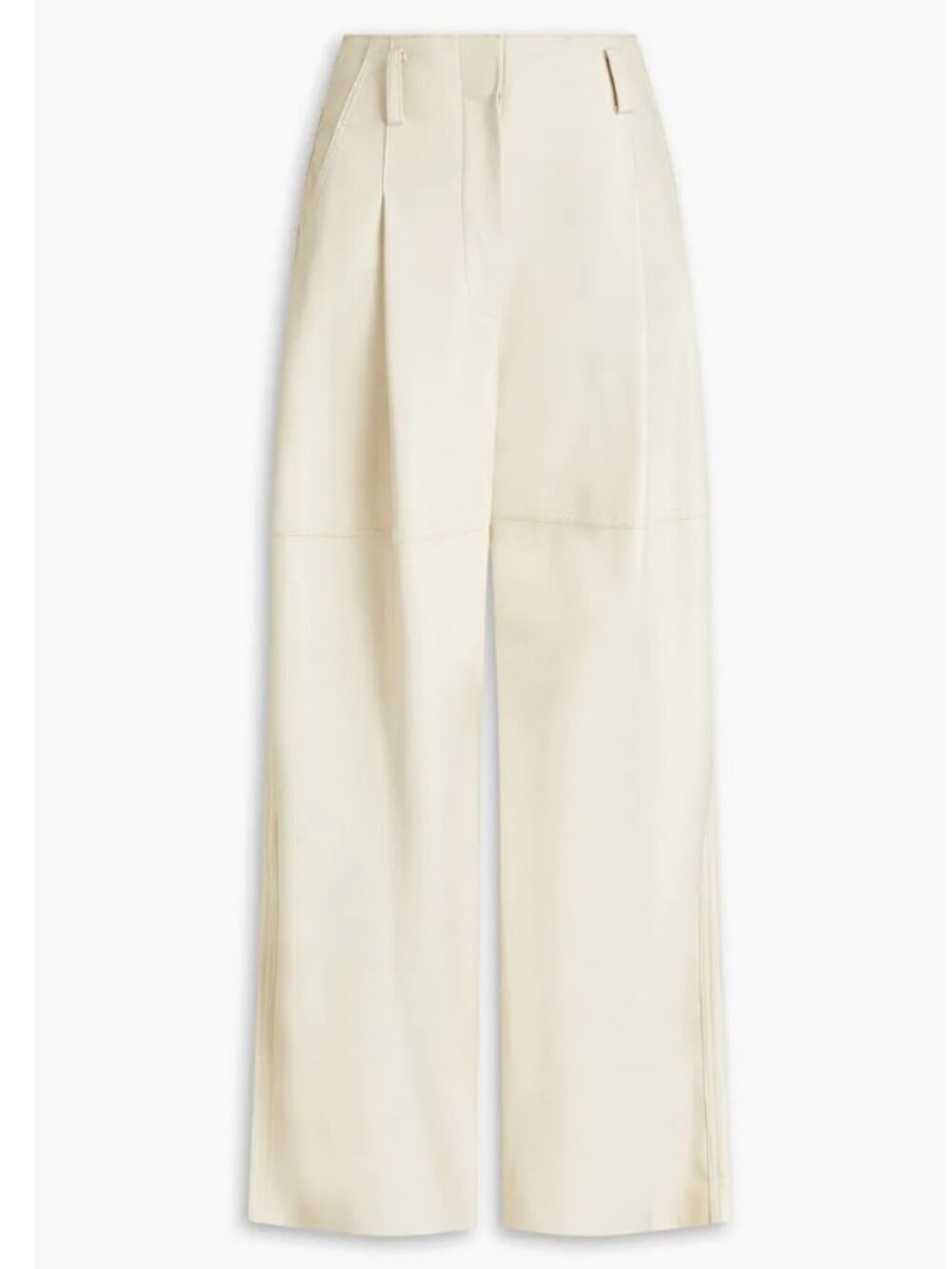 LVIR Faux Leather Wide-Legs Pants Cream - Picture 11 of 11